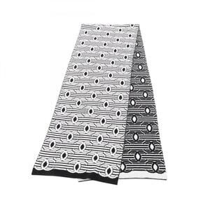 CHANEL Black Logo Scarf
